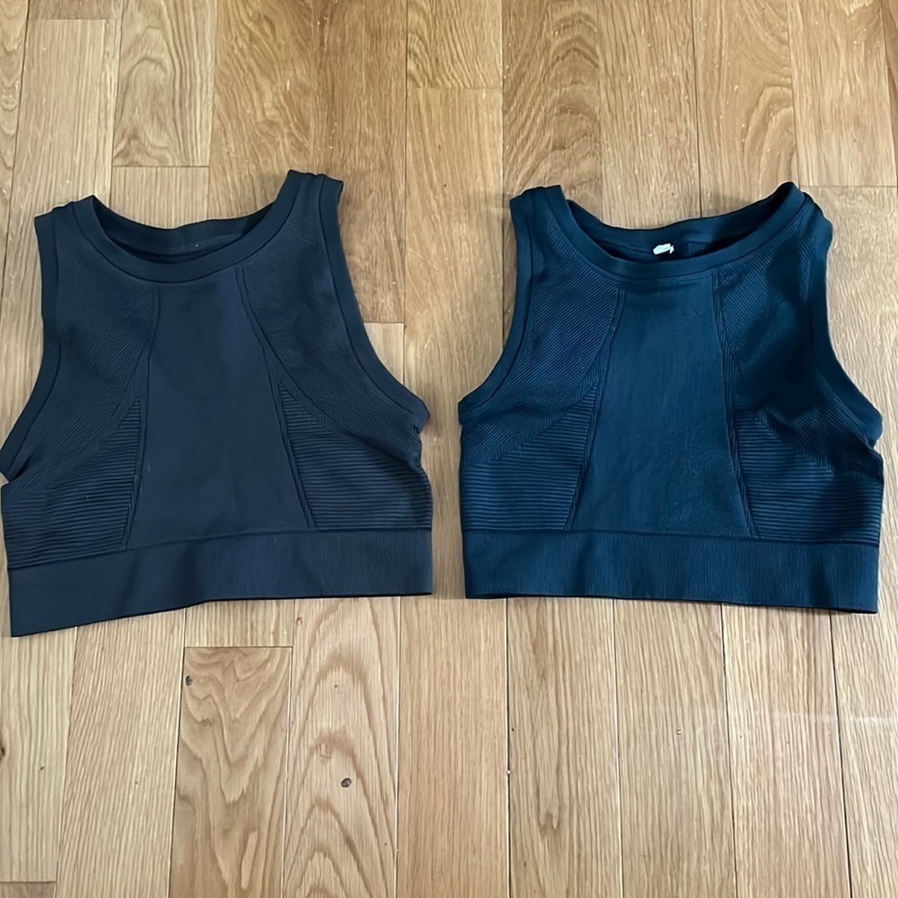 90 Degree By Reflex Pair of 2 Ribbed Cropped Tank Top S